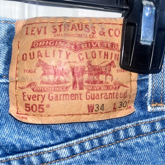 Levi’s 505 mens straight leg blue jeans - Picture 5 of 5